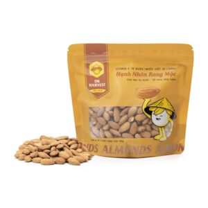 Hạnh Nhân Rang Mộc DK Harvest Nhập Khẩu Úc Túi 350g- Size 23-25 Hạt/Oz Loại Lớn, Hạt Dinh Dưỡng Ăn Kiêng Keto, Quà Tặng