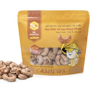 Túi 350g Hạt Điều Vỏ Lụa Size W180 - Rang Ít Muối DK Harvest - Hạt Điều Bình Phước Size Lớn Nhất- Sản Phẩm Mùa Tết
